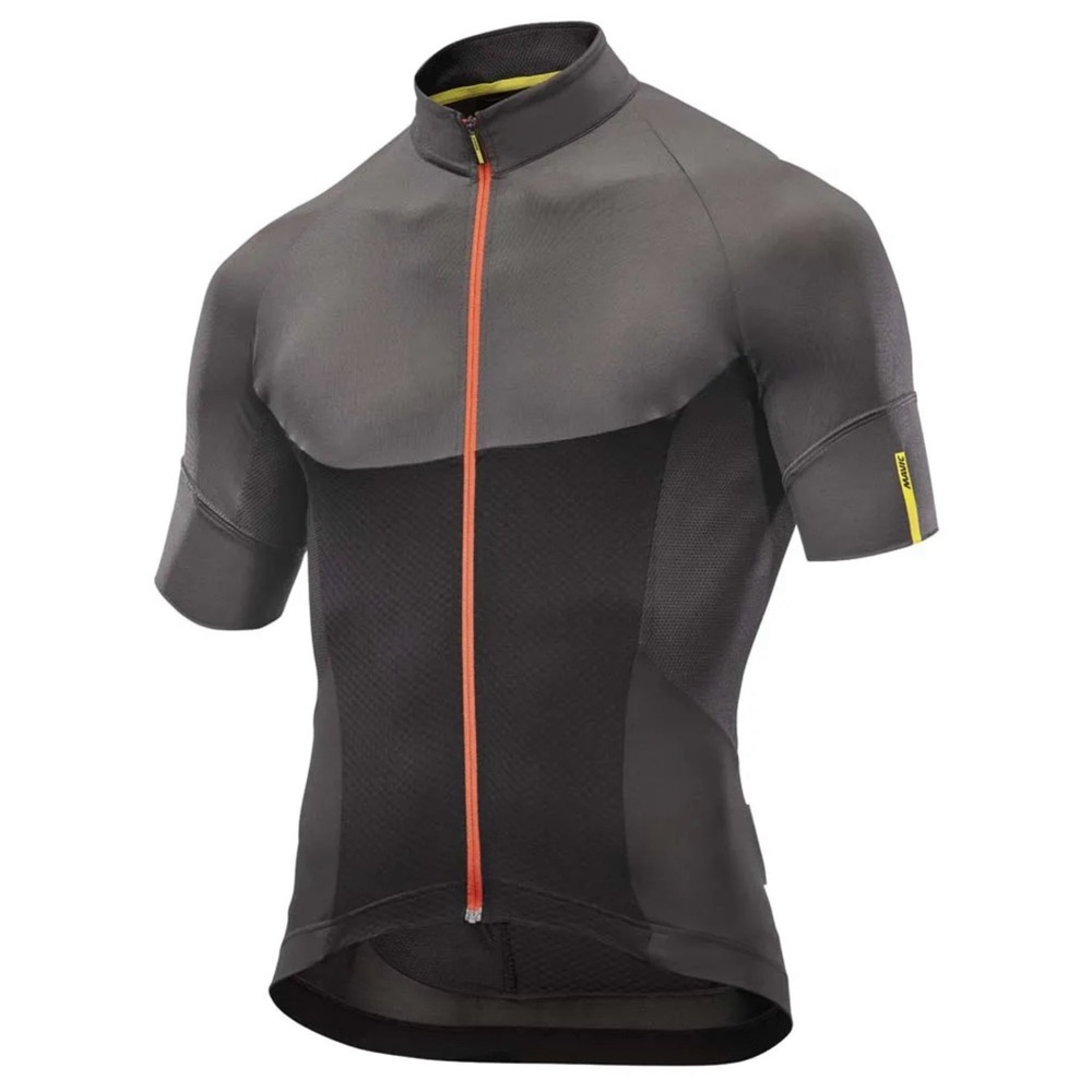 NWT Men’s Mavic Ksyrium Pro Short Sleeve Cycling Jersey. Black & Grey. Size XL.